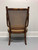 SOLD - Vintage Mid Century Faux Bamboo Caned Lounge Chair