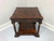 SOLD - HENREDON Classical Corinthian Burl Walnut Square Lamp Table 2