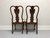 SOLD - PENNSYLVANIA HOUSE Queen Anne Cherry Dining Side Chairs - Pair 2