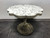 SOLD OUT - Ornate Pedestal Entry Center Table with Scalloped Marble Top 