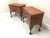 SOLD - A Fine Pair of English Inlaid Burl Walnut Chippendale Lowboy Chests