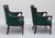 SOLD - French Provincial Louis XVI Upholstered Armchairs - Pair