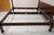 SOLD - Vintage Solid Mahogany King Size Rice Carved Four Poster Bed