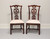 SOLD - THOMASVILLE Chippendale Mahogany Straight Leg Dining Side Chairs - Pair 1