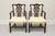 SOLD - Chippendale Style Mahogany Straight Leg Dining Armchairs - Pair