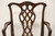 SOLD - Chippendale Style Mahogany Straight Leg Dining Armchairs - Pair