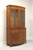SOLD - Vintage 20th Century Georgian Yew Wood Bowfront China Cabinet