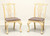 SOLD - CENTURY Scrubbed White Chippendale Ball in Claw Dining Side Chairs - Pair A