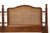 SOLD - HENREDON Asian Faux Bamboo & Cane King Size Headboard