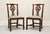 SOLD - HENKEL HARRIS 101S 29 Mahogany Chippendale Dining Side Chairs - Pair B