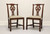 SOLD - HENKEL HARRIS 101S 29 Mahogany Chippendale Dining Side Chairs - Pair B