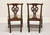 SOLD - HENKEL HARRIS 101S 29 Mahogany Chippendale Dining Side Chairs - Pair B