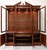 SOLD - HEKMAN Inlaid Flame Mahogany & Yew Wood Federal Breakfront China Cabinet