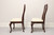 SOLD - THOMASVILLE Collectors Cherry 831 Queen Anne Dining Side Chairs - Pair A