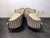 SOLD OUT - Vintage French Style Carved Wooden Frame Upholstered Settees - Pair