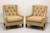 SOLD - VANGUARD "Flynn" by Michael Weiss Tufted Club Chairs - Pair