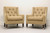 SOLD - VANGUARD "Flynn" by Michael Weiss Tufted Club Chairs - Pair