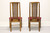 SOLD - DREXEL HERITAGE Campaign Style Dining Side Chairs w/ Caned Backs - Pair C