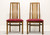 SOLD - DREXEL HERITAGE Campaign Style Dining Side Chairs w/ Caned Backs - Pair A