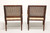 SOLD - Faux Bamboo Caned Back Armchairs - Pair