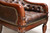 SOLD - Hooker Seven Seas Transitional Style Mahogany & Tufted Leather Club Chairs - Pair
