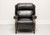 SOLD - SHERRILL Chippendale Style Cambridge Black Leather Recliner