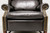 SOLD - SHERRILL Chippendale Style Cambridge Black Leather Recliner