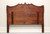 SOLD - French Style Asian Influenced Carved Mahogany Full Size Headboard