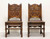 SOLD - Gothic Revival Carved Oak Accent Chairs with Cane Seats - Pair