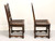 SOLD - Gothic Revival Carved Oak Accent Chairs with Cane Seats - Pair