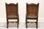 SOLD - Gothic Revival Carved Oak Accent Chairs with Cane Seats - Pair