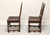 SOLD - Gothic Revival Carved Oak Accent Chairs with Cane Seats - Pair