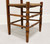 SOLD - Vintage Mid 20th Century Cottage Style Ladder Back Rush Seat Chairs - Set of 4