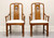 SOLD - THOMASVILLE Mystique Asian Chinoiserie Dining Armchairs - Pair