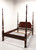 SOLD - LEXINGTON LINK-TAYLOR Heirloom Solid Mahogany Queen Size Rice Carved Four Poster Bed