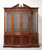 SOLD -  HEKMAN Inlaid Flame Mahogany & Yew Wood Federal Breakfront China Cabinet