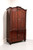 SOLD - HICKORY CHAIR Flame Mahogany Barley Twist Sheraton Transitional Armoire / Linen Press