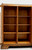 SOLD - Antique 1920's English Art Deco Quartersawn Tiger Oak Curio / Bookcase Cabinet