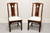 SOLD - THOMASVILLE Mahogany Asian Chinoiserie Dining Side Chairs - Pair B