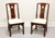 SOLD - THOMASVILLE Mahogany Asian Chinoiserie Dining Side Chairs - Pair A