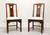 SOLD - THOMASVILLE Mahogany Asian Chinoiserie Dining Side Chairs - Pair A