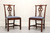 SOLD - Solid Mahogany Chippendale Dining Chairs by Young Hinkle Link-Taylor - Pair B