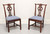SOLD - Solid Mahogany Chippendale Dining Chairs by Young Hinkle Link-Taylor - Pair A