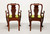 SOLD - HICKORY CHAIR Mahogany Queen Anne Dining Captain's Armchairs - Pair