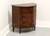 SOLD - Hepplewhite Inlaid Burl Maple Demilune Console Cabinet