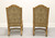 SOLD - BERNHARDT Rustic Italian Style Dining Side Chairs - Pair C