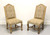 SOLD - BERNHARDT Rustic Italian Style Dining Side Chairs - Pair B