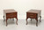 SOLD - HICKORY FURNITURE American Masterpiece Mahogany Queen Anne End Tables - Pair