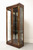 SOLD - JASPER Oak Campaign Style Curio Cabinet - A