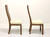 SOLD - HENREDON Scene One Campaign Style Dining Side Chairs - Pair A